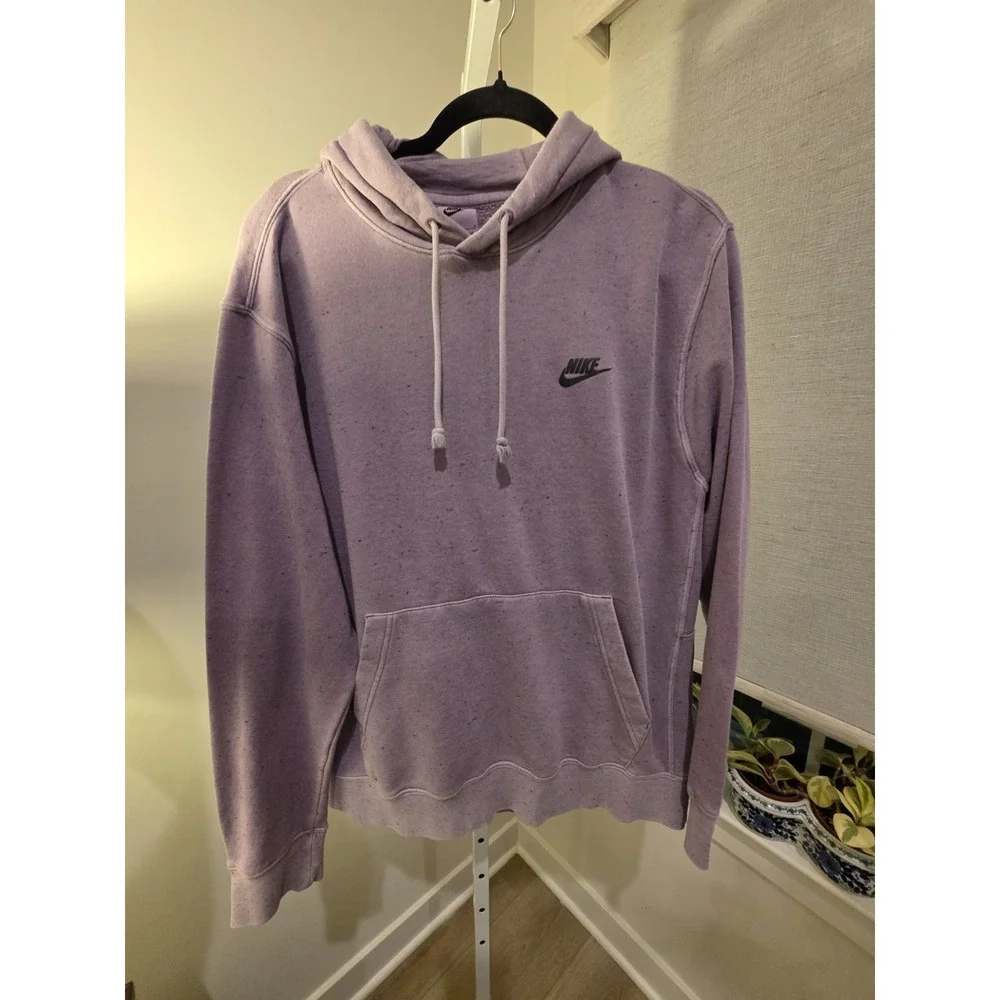 NIKE Sportswear Move To Zero Heathered Purple Hoodie‎ DA0680-596 Men's Size L